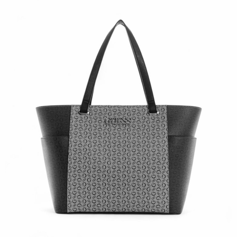 Guess Black and Grey Logo Tote Bag